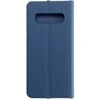 Dėklas Forcell Oem LUNA Book Carbon skirtas Samsung Galaxy S10 mėlynos spalvos