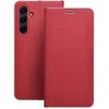 Dėklas Forcell Oem LUNA Book Carbon skirtas Samsung Galaxy S20 FE / S20 FE 5G raudonas
