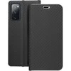 Dėklas Oem LUNA Book Carbon skirtas Samsung Galaxy S20 FE / S20 FE 5G juodos spalvos