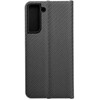 Dėklas Oem LUNA Book Carbon skirtas Samsung Galaxy S21 FE juodos spalvos