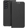 Dėklas Forcell Oem LUNA Book Carbon skirtas Samsung Galaxy S21 juodos spalvos