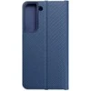 Dėklas Forcell Oem LUNA Book Carbon skirtas Samsung Galaxy S22 mėlynos spalvos