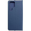 Dėklas Forcell Oem LUNA Book Carbon skirtas Samsung Galaxy S22 Ultra mėlynos spalvos