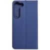 Dėklas Oem LUNA Book Carbon skirtas Samsung Galaxy S23 mėlynos spalvos