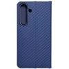 Dėklas Oem LUNA Book Carbon skirtas Samsung Galaxy S24 mėlynos spalvos