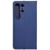 Dėklas Oem LUNA Book Carbon skirtas Samsung Galaxy S24 Ultra mėlynos spalvos
