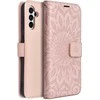 Forcell Oem MEZZO Book dėklas skirtas Samsung Galaxy A13 5G / A04S mandala rožinio aukso spalvos