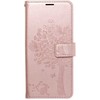Oem MEZZO Book dėklas skirtas Samsung Galaxy A54 5G medžio rožinio aukso spalvos