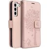 Oem MEZZO Book dėklas skirtas Samsung Galaxy S22 medžio rose auksinis