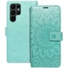 Forcell Oem MEZZO Book dėklas skirtas Samsung Galaxy S22 Ultra mandala žalios spalvos