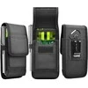 Oem Vertical universalus dėklas OXFORD modelis 4 skirtas Apple iPhone 13 PRO MAX / Samsung Galaxy S21 Ultra / XIAOMI 12 Ultra juodos spalvos