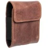 Dėklas Oem ROYAL Crazy Horse universal horizontal leather belt holster size V skirtas Samsung Galaxy FLIP 1 / 2 / 3 / 4 / Huawei P50 Pocket / Motorola RAZR 5G rudos spalvos