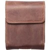 Dėklas Oem ROYAL Crazy Horse universal horizontal leather belt holster size V skirtas Samsung Galaxy FLIP 1 / 2 / 3 / 4 / Huawei P50 Pocket / Motorola RAZR 5G rudos spalvos