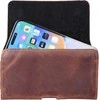 Dėklas Oem ROYAL Crazy Horse universal horizontal leather belt holster dydis XL Apple iPhone 13 PRO MAX / 14 PRO MAX / Samsung Galaxy S21 Plus / S20 FE / A50 / A51 5G / Huawei P30 PRO / P40 PRO / OPPO A98 5G rudos spalvos