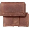 Dėklas Oem ROYAL Crazy Horse universal horizontal leather belt holster dydis XL Apple iPhone 13 PRO MAX / 14 PRO MAX / Samsung Galaxy S21 Plus / S20 FE / A50 / A51 5G / Huawei P30 PRO / P40 PRO / OPPO A98 5G rudos spalvos