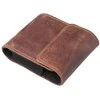 Dėklas Oem ROYAL Crazy Horse universal horizontal leather belt holster size V skirtas Samsung Galaxy FLIP 1 / 2 / 3 / 4 / Huawei P50 Pocket / Motorola RAZR 5G rudos spalvos