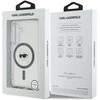 Karl Lagerfeld Button Karl Head Printed Logo MagSafe Samsung Galaxy S25 dėklas telefonui juodos spalvos