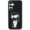 Karl Lagerfeld dėklas skirtas Samsung Galaxy S25 KLHMS25SPNYKGRTK (Magnetic Silicone Graffiti Ikonik) juodos spalvos