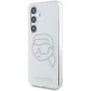 Karl Lagerfeld dėklas skirtas Samsung Galaxy S25 KLHCS25SHKHDCELT (IML Rhinestones K Head) skaidrus