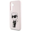 Karl Lagerfeld dėklas skirtas Samsung Galaxy S25 KLHMS25SPNYKGRTP (Magnetic Silicone Graffiti Ikonik) rožinės spalvos