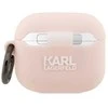 Karl Lagerfeld KLAPRUNIKP AirPods Prodėklas rožinės spalvos silikoninis Karl Head 3D