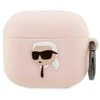 Karl Lagerfeld KLAPRUNIKP AirPods Prodėklas rožinės spalvos silikoninis Karl Head 3D