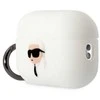 Karl Lagerfeld KLAP2RUNIKH AirPods Pro 2 (2022/2023) dėklas baltos spalvos Silicone Karl Head 3D