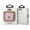 Karl Lagerfeld KLAPRUNIKP AirPods Prodėklas rožinės spalvos silikoninis Karl Head 3D