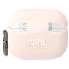 Karl Lagerfeld KLAPRUNCHP AirPods Pro dėklas rožinės spalvos Silicone Choupette Head 3D