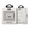 Karl Lagerfeld KLA3UCHGS AirPods 3 dėklas sidabro spalvos Glitter Choupette