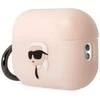 Karl Lagerfeld KLAP2RUNIKP AirPods Pro 2(2022/2023) dėklas rožinės spalvos Silicone Karl Head 3D