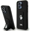 Apple iPhone 13 Pro Max Karl Lagerfeld dėklas Gripstand Saffiano Karl&amp;Choupette Pins (KLHCP13XGSACHPK) juodos spalvos