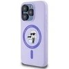 Karl Lagerfeld KLHMP15LSCMKCRHU Apple iPhone 15 Pro 6.1″ violetinės spalvos kietas dėklas Silicone Karl&Choupette Heads