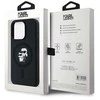 Karl Lagerfeld dėklas skirtas Apple iPhone 15 Pro compatible with MagSafe KLHMP15LSCMKCRHK (Silicone KC Body Ring) juodos spalvos