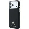Karl Lagerfeld Grained Karl Head Metal MagSafe dėklas iPhone 18 Pro Max / 17 Pro Max - Juodas
