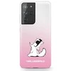 Samsung Galaxy S21 Ultra Karl Lagerfeld dėklas Choupette Fun (KLHCS21LCFNRCPI) rožinės spalvos