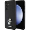 Samsung Galaxy S24 Karl Lagerfeld dėklas Saffiano Karl & Choupette Metal Pin (KLHCS24SPSAKCMPK) juodos spalvos