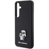 Samsung Galaxy S24 Karl Lagerfeld dėklas Saffiano Karl & Choupette Metal Pin (KLHCS24SPSAKCMPK) juodos spalvos