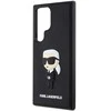 Karl Lagerfeld KLHCS24L3DRKINK S24 Ultra S928 juodos spalvos kietas dėklas 3D Rubber Ikonik