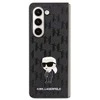 Karl Lagerfeld KLHCZFD5SAPKINPK Z Fold5F946 kietas dėklas juodos spalvos Saffiano Monogram Ikonik Pin