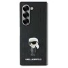 Karl Lagerfeld PU Saffiano Monogram Ikonik Samsung Galaxy Z Fold6 dėklas telefonui juodos spalvos