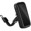 OEM motociklo laikiklis mobiliajam telefonui, atsparus vandeniui su užtrauktuku (6,4" - 8") juodas