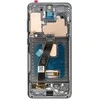 Zila LCD ekranas SAMSUNG S20 4G pilkas SOFT OLED su rėmeliu