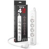 Oem Maitinimo juostelė 4 lizdai + 3 x USB A 3×1,5 mm² H05VV-F 16A/250V~M02414 3 m baltas