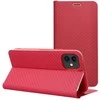 Dėklas Oem Flip case for iPhone 16e (SE 4 2025) Luna Book Carbon red