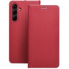 Oem Dėklas su klapką na Samsung S26 ULTRA Luna Book Carbon raudona
