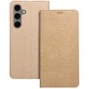 Dėklas Oem LUNA Book Gold skirtas Samsung Galaxy S24 FE aukso spalvos
