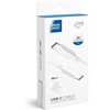 BlueStar USB C į USB C laidas Blue Star 3A 1,2 m baltas