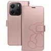 Greengo Oem MEZZO Book dėklas skirtas Xiaomi Redmi Note 14 4G (GLOBAL - 164,84mm x 78,15mm x 8,16mm) teddy bear rose auksinis