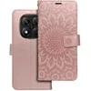Oem MEZZO Book dėklas skirtas Xiaomi Redmi Note 14 PRO 5G / 14 PRO PLUS 5G mandala rožinio aukso spalvos